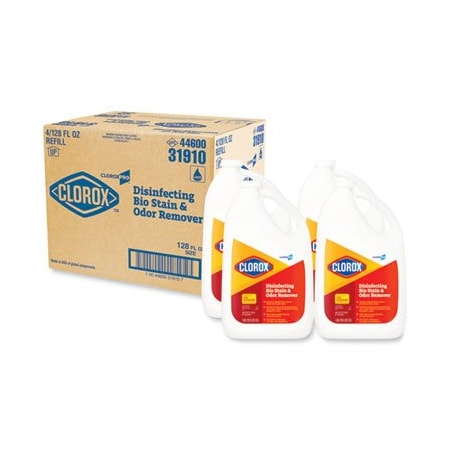 Clorox , DISINFECTING BIO STAIN AND ODOR REMOVER, FRAGRANCED, 128 OZ REFILL BOTTLE, 4/CT 31910